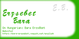 erzsebet bara business card