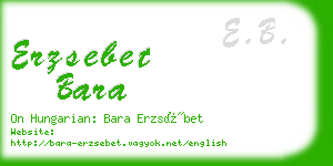 erzsebet bara business card